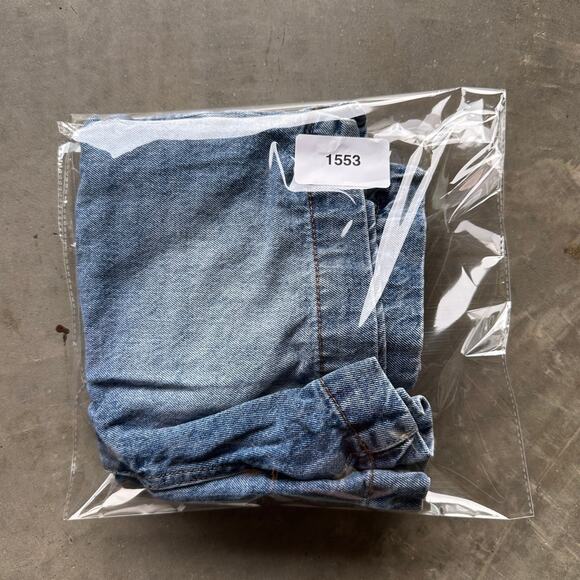 91 Cotton On High Flaskback Shorts Women's Size 4 Blue Denim Jeans 5 Pocket - Picture 7 of 7